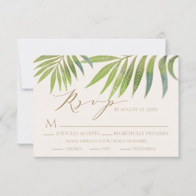 Splendid Summer Wedding Invitation RSVP (Front)