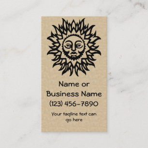 Splendid Sun on Parchment Style Background Business Card