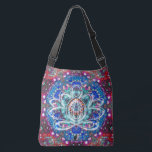 Splendorous Zen Lotus Crossbody Bag<br><div class="desc">In a stellar kaleidoscope the spirit of the Zen Lotus centers its energy. Center your energy and become as one with this cosmic tote of the new age. Pack your bag with your mat and block and blanket and head for the ashram to do your practice. Perfect for all your...</div>