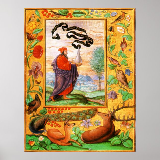 Splendour Solis: Philosopher with Flask Poster (Front)