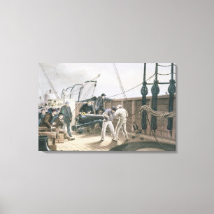 Splicing the cable after the first accident on boa canvas print
