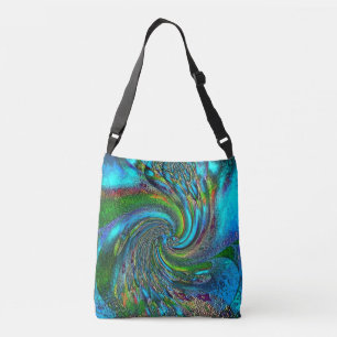 "Splish Splash" All-Over- Print Cross Body Tote