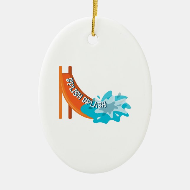 Splish Splash Ceramic Tree Decoration (Front)