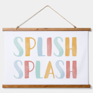 Splish Splash Colorful Kid Bathroom Decor Hanging Tapestry
