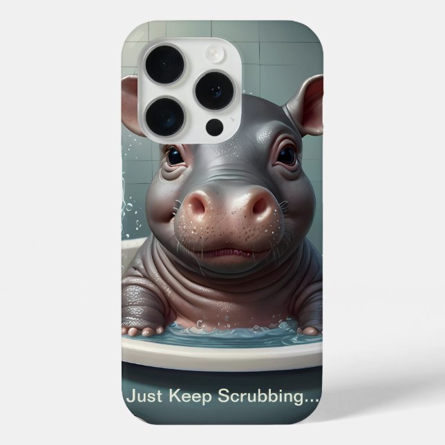 Splish Splash Cute Funny Posters with Quotes Case-Mate iPhone Case (Back)