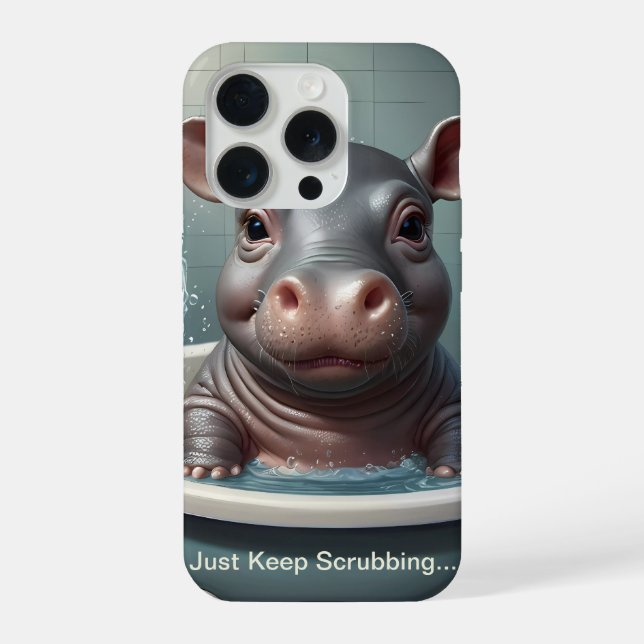 Splish Splash Cute Funny Posters with Quotes iPhone Case (Back)
