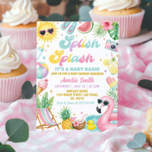 Splish Splash Girl Pool Party Summer Baby Shower