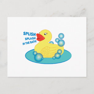 Splish Splash In The Bath! Postcard