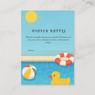 Splish Splash it's a Baby Bash Diaper Raffle Enclosure Card