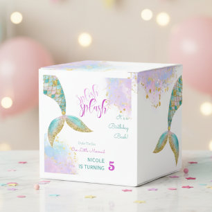 Splish splash mermaid birthday bash favour box