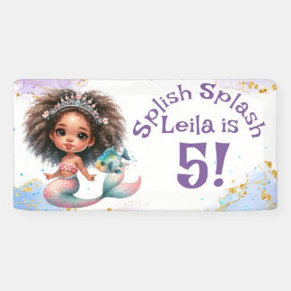Splish Splash Mermaid Party Birthday Banner