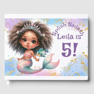 Splish Splash Mermaid Party Birthday Guest Book