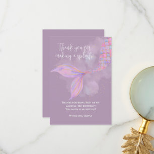 Splish Splash Mermaid Thank You Card 