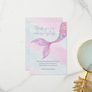 Splish Splash Mermaid Thank You Card