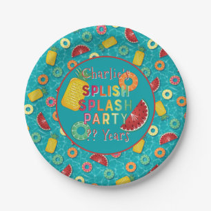 Splish Splash Party l Pool Birthday l Summer Fruit Paper Plate