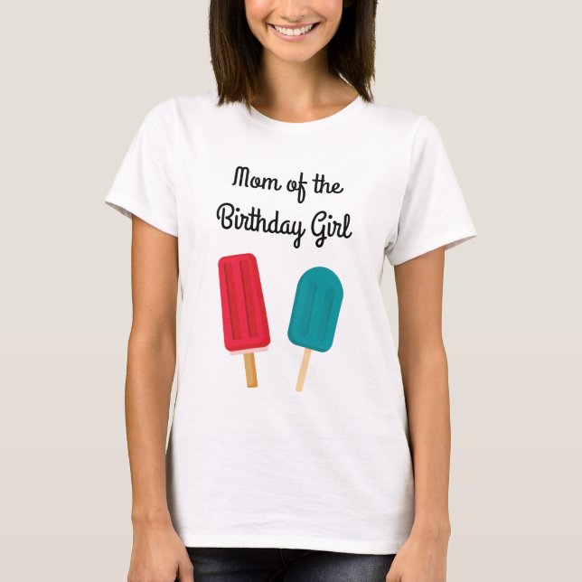 Splish Splash Pool Birthday Party Mum T-Shirt (Front)