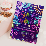 Splish Splash Pool Birthday Party Tie Dye Glow Invitation<br><div class="desc">Splish Splash Pool Birthday Party Tie Dye Glow Invitation
All designs are © PIXEL PERFECTION PARTY LTD</div>