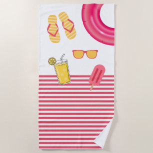 Splish Splash Pool Party Bash Birthday Beach Towel