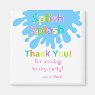 Splish Splash Pool Party Girl Thank You Magnet