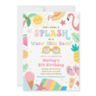 Splish Splash Pool Party Water Slide Bash Birthday
