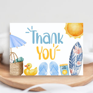 Splish Splash Summer Baby Shower Thank You Card