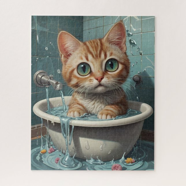 Splish Splash, Time for Pet & Funny Animal Baths Jigsaw Puzzle (Vertical)