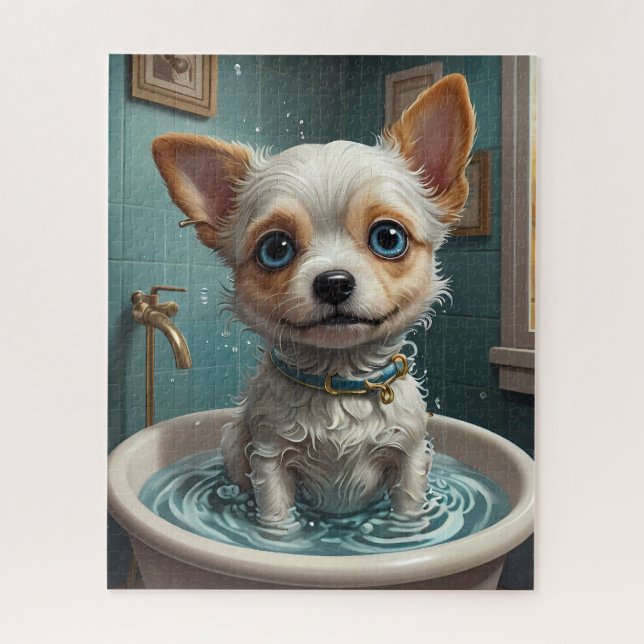 Splish Splash, Time for Pet & Funny Animal Baths Jigsaw Puzzle (Vertical)