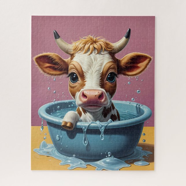 Splish Splash, Time for Pet & Funny Animal Baths Jigsaw Puzzle (Vertical)