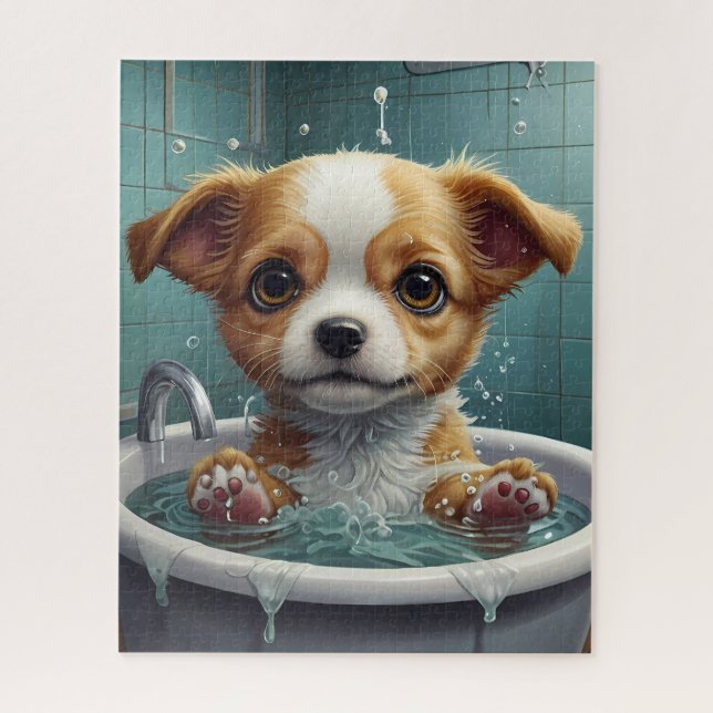 Splish Splash, Time for Pet & Funny Animal Baths Jigsaw Puzzle (Vertical)