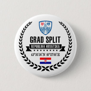 Split 6 Cm Round Badge