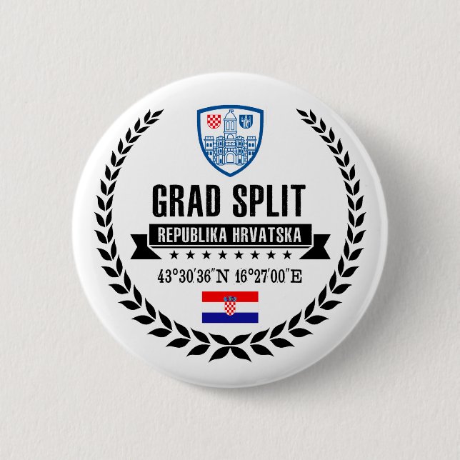 Split 6 Cm Round Badge (Front)