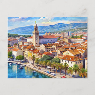 Split city Croatia  Postcard