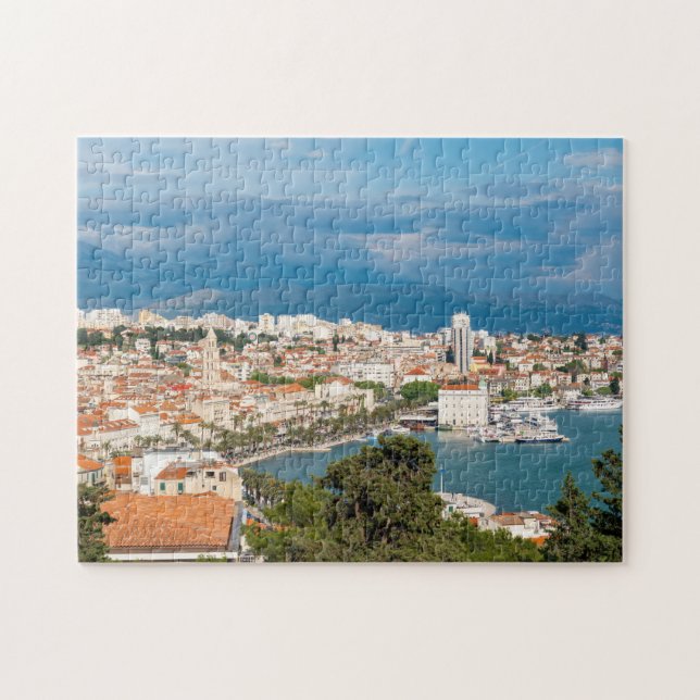 Split city seafront aerial view, Dalmatia, Croatia Jigsaw Puzzle (Horizontal)