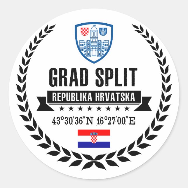 Split Classic Round Sticker (Front)