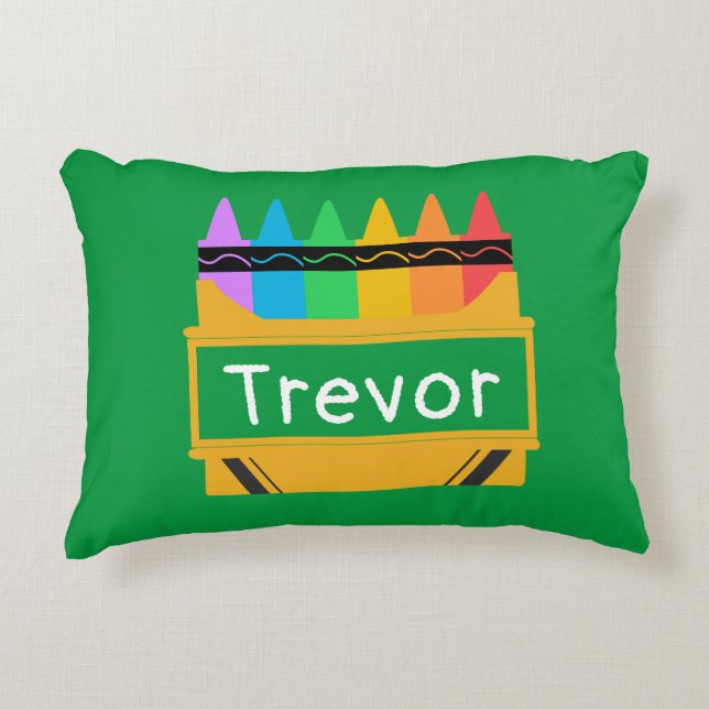Split Crayon Box Personalised Kids  Decorative Cushion (Front)