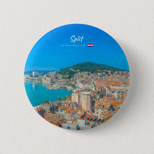 Split, Croatia - Coastal City 6 Cm Round Badge (Front)