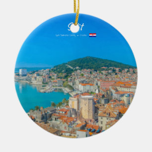 Split, Croatia - Coastal City Ceramic Tree Decoration