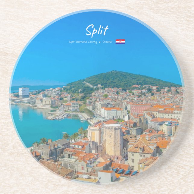 Split, Croatia - Coastal City Coaster (Front)