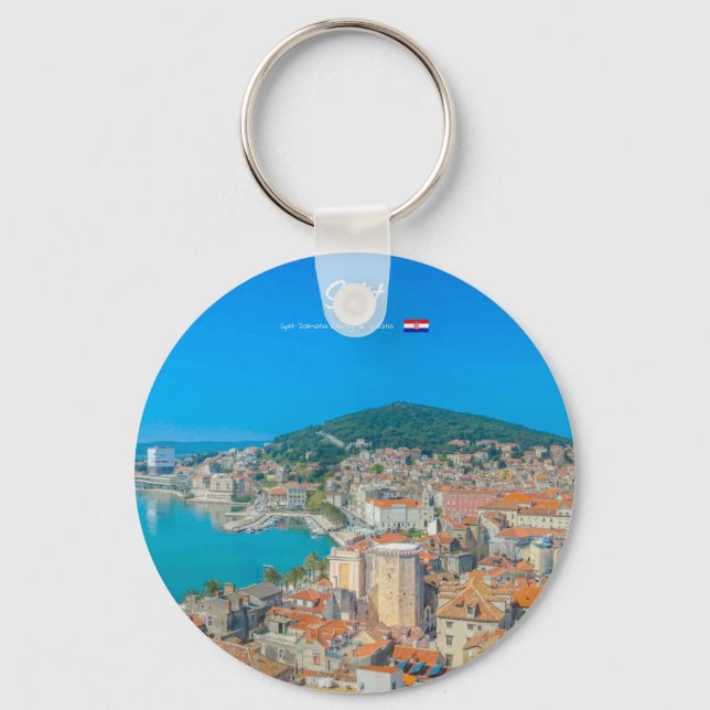 Split, Croatia - Coastal City Key Ring (Front)