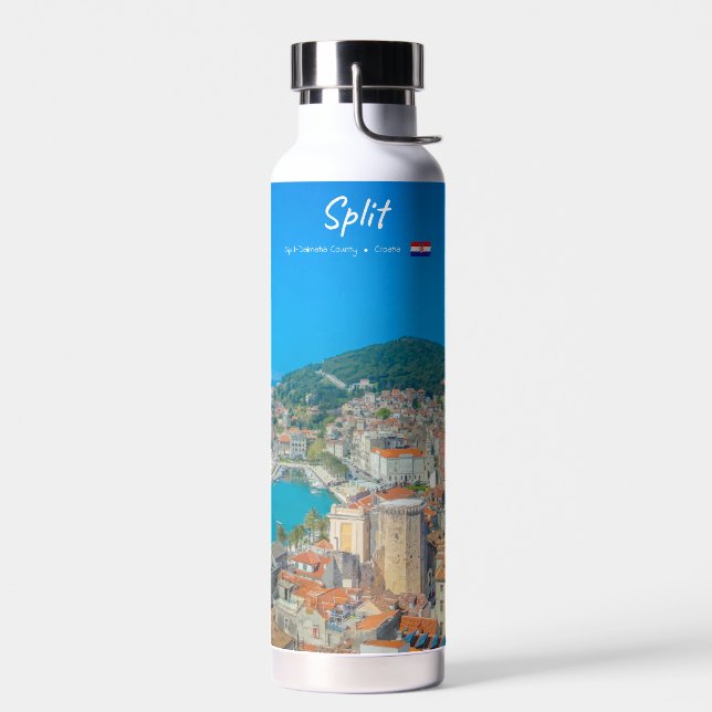 Split, Croatia - Coastal City Water Bottle (Left)