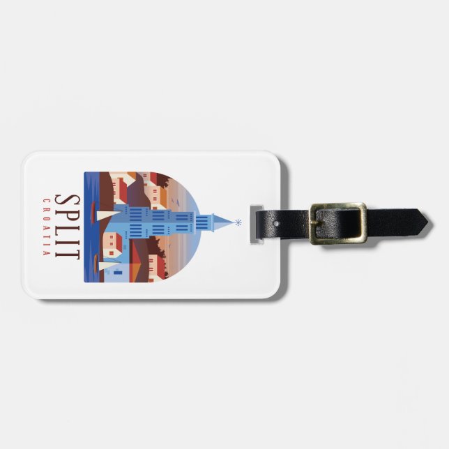 Split Croatia Dalmatia Vintage  Luggage Tag (Front Horizontal)