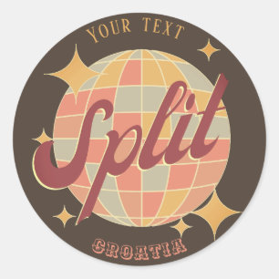 Split Croatia Retro Vintage Party Classic Round Sticker