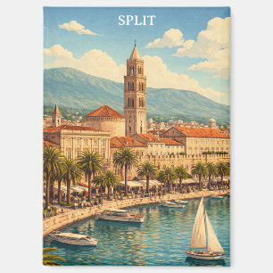 Split Croatia Vintage Adriatic Coast Magnet