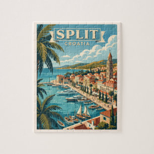 Split Croatia Vintage Travel Jigsaw Puzzle
