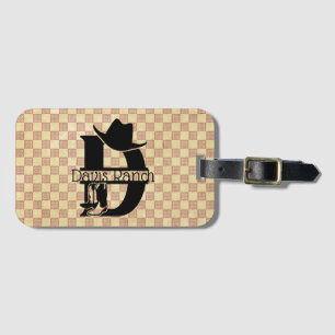 Split 'D' Cowboy Monogram Luggage Tag