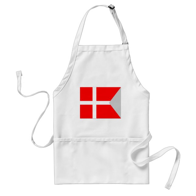 Split Denmark Flag Standard Apron (Front)