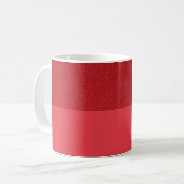 Split Design Mug in Bold Tomato Red – Customisable (Front Left)