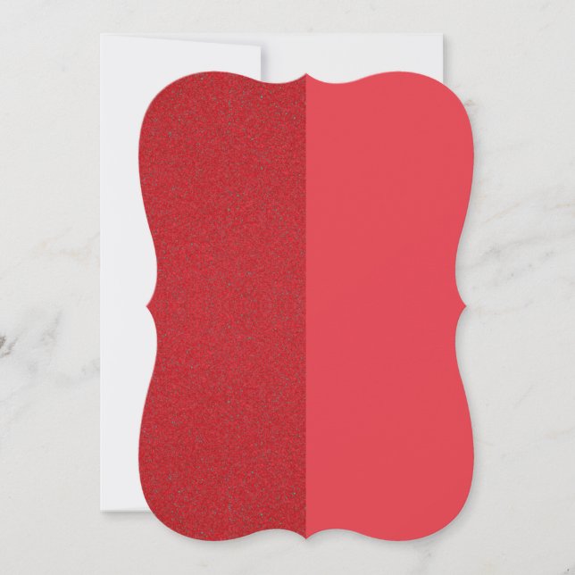Split Design Tomato Red Flat Card – Customisable (Front)