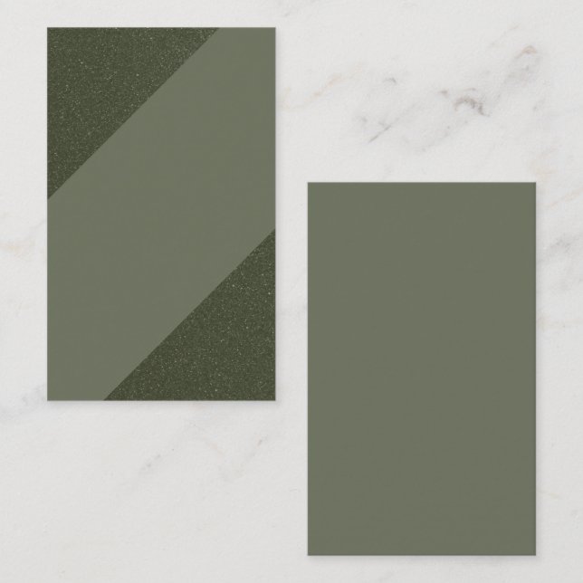 Split Diagonal Moss Green Card – Customisable (Front/Back)