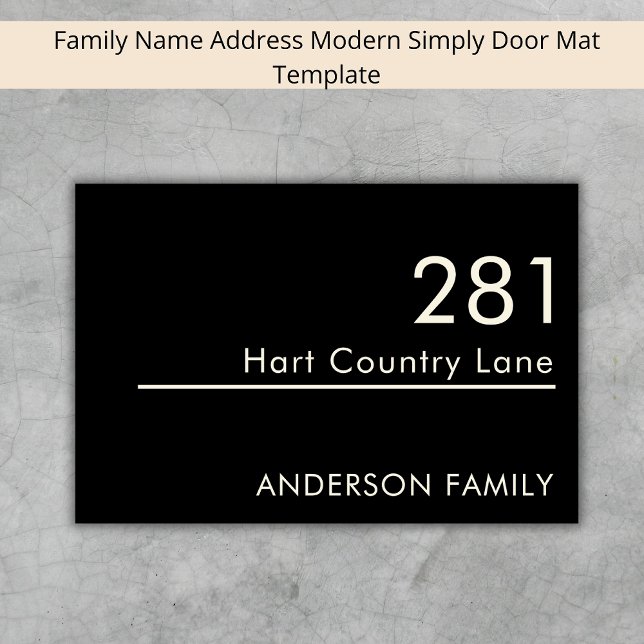 Split Family Name House Number Address Front  Doormat (Creator Uploaded)